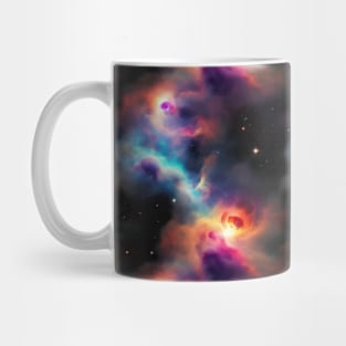 Stellar Symphony Galactic Nebulas Seamless Pattern Mug